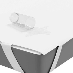 vidaXL Προστατευτικό στρώματος Λευκό 140x190 εκ. Αδιάβροχο
