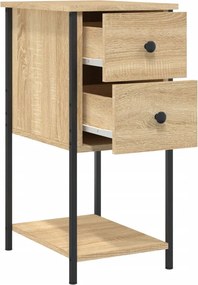 vidaXL Κομοδίνα 2 Τεμ. Sonoma Δρυς 32x42x70 εκ. από Επεξεργασμένο Ξύλο