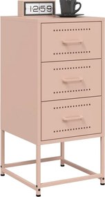 vidaXL Κομοδίνα 2 τεμ. Ροζ 36x39x78 εκ. από Χάλυβα
