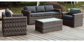 Σετ Σαλόνι Arizona Grey-Brown Ε6734,0 195X77X73 cm Five Seater