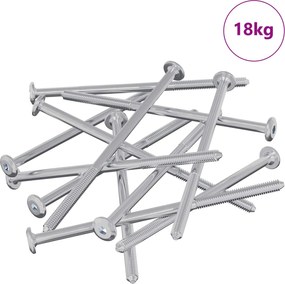 vidaXL Βίδες επίπλων 800 pcs Ασημί Ατσάλι