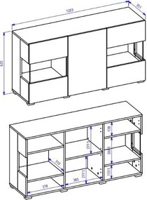 Μπουφές Fairy-Leuko - 120.00Χ35.00Χ62.00cm