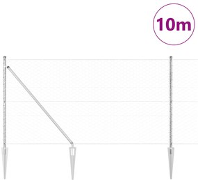 vidaXL Εξαγωνική Περίφραξη 1,4x10 μ Γαλβανισμένο Ατσάλι