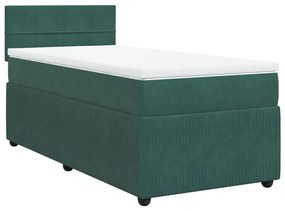 ΚΡΕΒΑΤΙ BOXSPRING ΜΕ ΣΤΡΩΜΑ ΣΚΟΥΡΟ ΠΡΑΣΙΝΟ 80X200 ΕΚ. ΒΕΛΟΥΔΙΝΟ 3289893