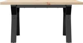 vidaXL Τραπεζάκι Σαλονιού Πλαίσιο Y Μασίφ Πεύκο/Ατσάλι