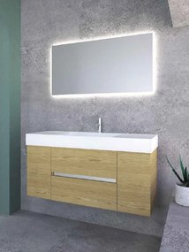 One Project Top 55/B 130  MDF -  Πάγκος με Νιπτήρα &amp; Καθρέπτη