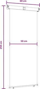 vidaXL Αυλούπα Πλευράς Μπαλκονιού 100% πολυεστέρας σίδερο χάλυβας