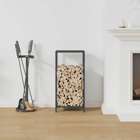 Ράφι για καυσόξυλα Ανθρακί 34x25x70 cm Ατσάλι ψυχρής έλασης 864321