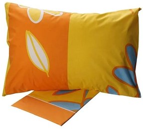 Σετ Σεντόνια Cotton Feelings εμπριμέ 129 Yellow Υπέρδιπλο (220x260)