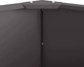 vidaXL Γλάστρα Μαύρο 90 x 90 x 35 εκ Ατσάλι
