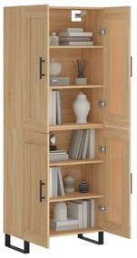 vidaXL Ντουλάπι Sonoma δρυς 69,5 x 34 x 180 εκ. από Επεξεργασμένο Ξύλο