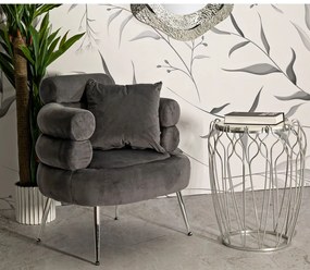 Πολυθρόνα με Μαξιλάρι SILVERY PLUS 68x78