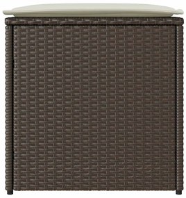 vidaXL Κουτί Μαξιλαριών Καφέ 50 x 50 x 50 cm συνθετικό ρατάν