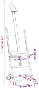 Καβαλέτο Επιδαπέδιο 55 x 53,5 x 178 εκ. από Μασίφ Ξύλο Οξιάς