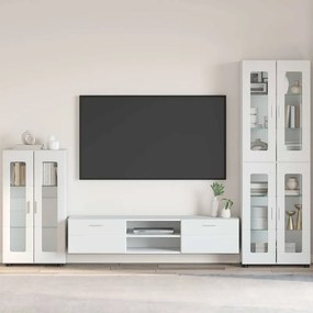 vidaXL Πλαϊνό γραφείο FLORIN Υψηλής γυαλάδας λευκό 55,5 x 29 x 100 εκ
