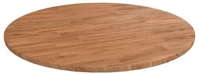 vidaXL Επιφάνεια Τραπεζιού Στρογγυλή Αν. Καφέ Ø80x1,5 εκ. Ξύλο Δρυς