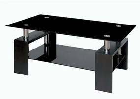 Τραπεζάκι Σαλονιού 09.0606 Linea Black 100Χ60Χ42εκ. Wood, Glass