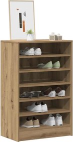 vidaXL Παπουτσοθήκη Αρτισιανή Δρυς 60x35x92 εκ. Επεξεργασμένο Ξύλο
