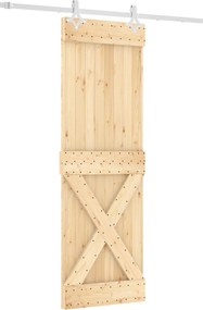 vidaXL Συρόμενη Πόρτα Φυσικό και Λευκό 70 x 210 cm