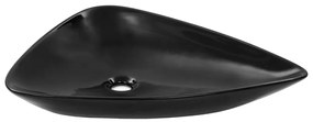 vidaXL Νιπτήρας Τριγωνικός Μαύρος 645 x 455 x 115 χιλ. Κεραμικός