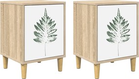 vidaXL Κομοδίνο HANAU 2 τμχ. Sonoma Δρυς 36 x 33 x 50 εκ.
