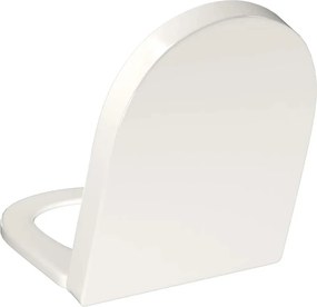 vidaXL Κάλυμμα Λεκάνης με Soft Close &amp; Quick Release Τετράγωνο Λευκό