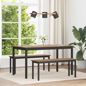 vidaXL Τραπεζαρίες 140 x 80 x 75 cm ΜΕΤΑΛΛΟ Ορθογώνιος