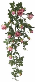 Τεχνητό Κρεμαστό Φυτό Τριανταφυλλιά 00-00-23323-6 120cm Green-Pink Marhome Πλαστικό, Ύφασμα