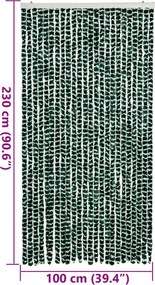 vidaXL Σήτα Εντόμων Πράσινο/ Λευκό 100 x 230 εκ. από Σενίλ