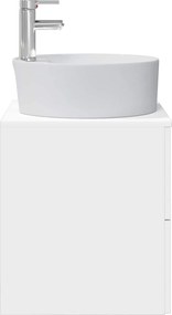 vidaXL Επιτοίχια Λεκάνη Έπιπλο Λευκό 49,5 x 44,5 x 65 εκ
