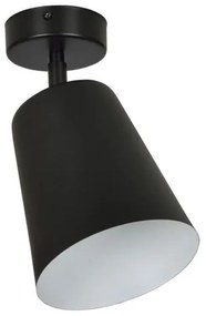Σποτ Φωτιστικό Οροφής 1xE27 Ατσάλι PRISM Made in Poland Emibig-385/1-Μαύρο-Λευκό 385/1