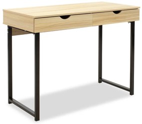 Intrahome Γραφείο Vitor μεταλλικό με επιφάνεια MDF χρώμα φυσικό 100x48x75εκ | SKU: INTRAPA-183111116