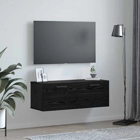 vidaXL Ντουλάπα Τοίχου Επιτοίχιο Μαύρη δρυς 100 x 36.5 x 35 cm