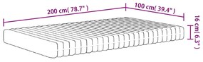 Στρώμα Αφρού Medium Soft 100x200 εκ. - Λευκό