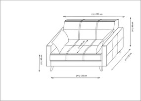 2-Seat Sofa-Bed Polya - Light Grey Light Grey
