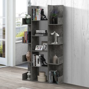 ΒΙΒΛΙΟΘΗΚΗ CHARLES PAKOWORLD ΜΕΛΑΜΙΝΗΣ ΓΚΡΙ OAK 90X31X182.5ΕΚ