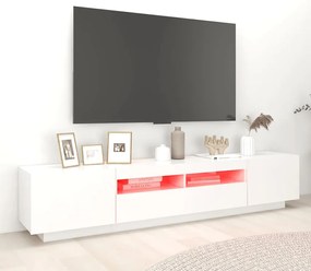 vidaXL Έπιπλο Τηλεόρασης με LED Λευκό 200 x 35 x 40 εκ.