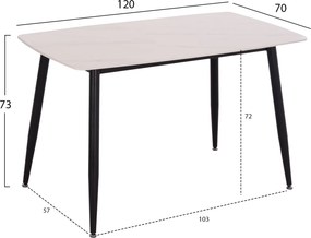 ΣΕΤ ΤΡΑΠΕΖΑΡΙΑΣ 5ΤΜΧ RAVEN HM21266.01 ΚΕΡΑΜΙΚΟ TOP ΛΕΥΚΟ ΜΑΡΜΑΡΟ--ΚΡΕΜ PU