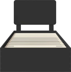 vidaXL Σκελετός Κρεβατιού Μαύρο 100 x 200 cm Επεξεργασμένο ξύλο