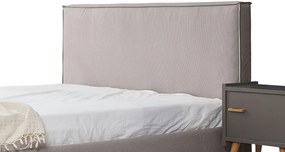 Επενδυμένο Κρεβάτι Pure-Gkri Anoixto-150 x 200-Ξύλα Ελάτου