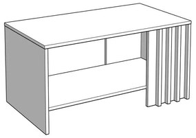 Τραπεζάκι Σαλονιού Laval Artisan Oak - Μαύρο 90x50x46 εκ. 90x50x46 εκ.