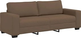 vidaXL Τριθέσιος Καναπές Καφέ 220x77x82 εκ. Ύφασμα