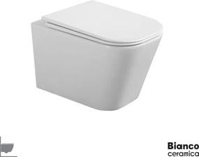 Bianco Ceramica Alba 49 Tornado Rimless - Κρεμαστη Λεκανη
