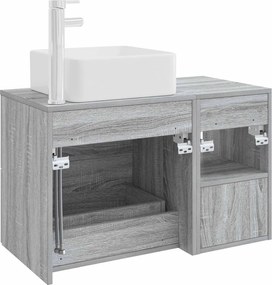 vidaXL Σετ Επίπλων Μπάνιου 2 pcs Γκρι Sonoma Επεξεργασμένο Ξύλο