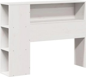 vidaXL Κρεβάτι Βιβλιοθήκη Χωρίς Στρώμα Λευκό 75x190 εκ Μασίφ Πεύκο