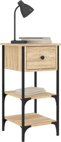 vidaXL Κομοδίνα 2 τεμ. Sonoma Δρυς 34x36x70 εκ. από Επεξεργασμένο Ξύλο