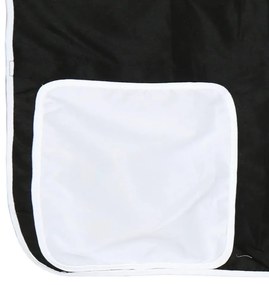 Υπερυψ. Κρεβάτι με Πύργο Λευκό/Μαύρο 80x200 εκ. Μασίφ Πεύκο - Μαύρο