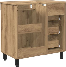 vidaXL Έπιπλο μπάνιου Artisan Δρυς 60 x 35 x 60 εκ. Επεξεργασμένο Ξύλο