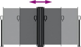 vidaXL Σκίαστρο Πλαϊνό Συρόμενο Μαύρο 120 x 1200 εκ.