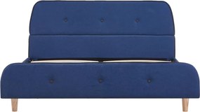 vidaXL Πλαίσιο Κρεβατιού Μπλε 140 x 200 εκ. Υφασμάτινο